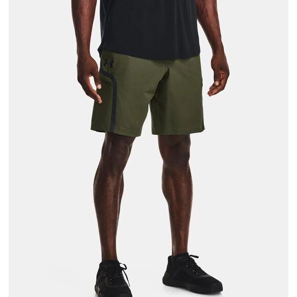Under Armour Men's Sportstyle Elite Activewear Stretchy Cargo Shorts in Olive - Picture 5 of 7